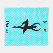 Girls Dance Polka Dot Fleecedecke (Vorderseite (Horizontal))