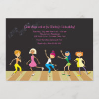 Girls Dancing Party Einladung (Custom)
