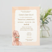 Girls Day Out Wellness-Center Bridal Dusche Einlad Einladung (Stehend Vorderseite)