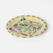 Girls Day Spa Birthday Paper Plate Pappteller (Schrägansicht)