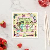 Girls Day Wellness-Center Geburtstagspapier Napkin Serviette (Beispiel)