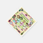 Girls Day Wellness-Center Geburtstagspapier Napkin Serviette (Ecke)