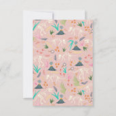 Girls Dinosaur Fossil Geburtstag Pink Danke (Rückseite)