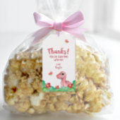 Girl's Dinosaur Geburtstag Danke Geschenkanhänger