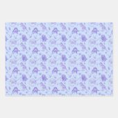 Girls Dinosaur Geschenkwrap in drei Farben Geschenkpapier Set (Vorderseite 3)