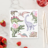 Girl's Dinosaur Party Napkins Serviette (Beispiel)
