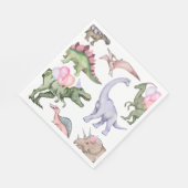 Girl's Dinosaur Party Napkins Serviette (Ecke)