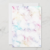 Girl's Dinosaurier Pink Glitzer Tyrannosaurus Einladung (Rückseite)