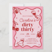 Girls Dirty 30 Geburtstag Einladung (Vorderseite)