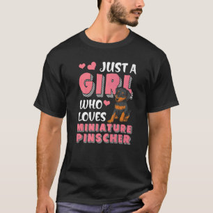Girls Dog Miniatur Pinscher Bergsee T-Shirt