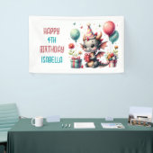 Girl's Dragon Themed Birthday Party Banner (Messeveranstaltung)