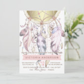 Girls Dream Catcher Geburtstagsparty Einladungen (Stehend Vorderseite)