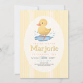 Girls Duckling Puddle Summer Birthday Einladung (Vorderseite)