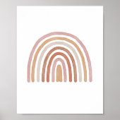 Girls Earthy Boho Rainbow Kinderzimmer Poster (Vorne)
