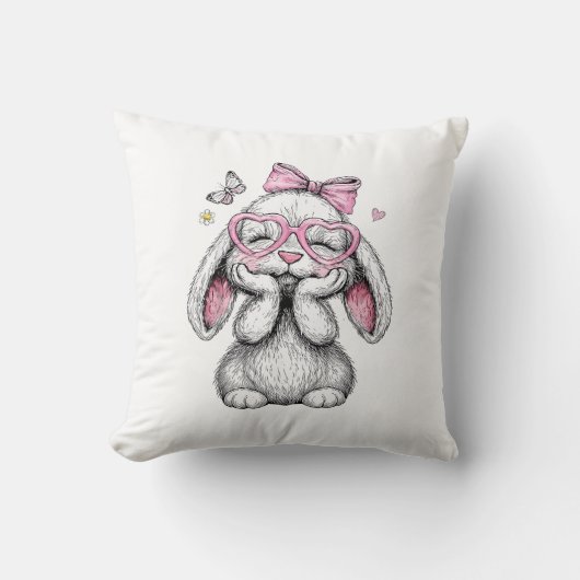 Girls Easter Cute Bunny Face Pink Easter Kids Todd Kissen (Vorderseite)
