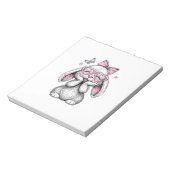 Girls Easter Cute Bunny Face Pink Easter Kids Todd Notizblock (Rotiert)