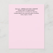 GIRLS Elephant Blume Baby Shower GENDER REVEAL Flyer (Hinten)