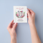 GIRLS Elephant Blume Baby Shower GENDER REVEAL Flyer (Gruppe)