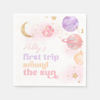 Girls erste Reise um die Sonne Napkins