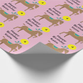 Girl's essbares niedliches Cartoon Pferd Geschenkpapier (Ecke)