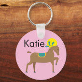 Girl's essbares niedliches Cartoon Pferd Schlüsselanhänger (Rückseite)