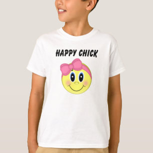 Girls Face Happy Chick T-Shirt