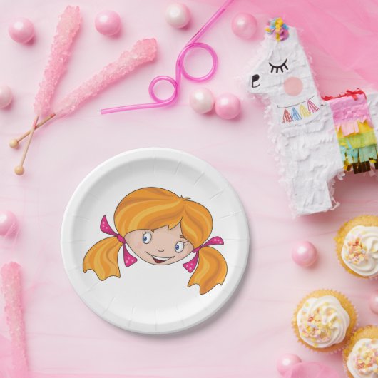 Girls Face Pappteller (Party)
