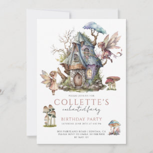 Girl's Fairy Birthday Party Einladung