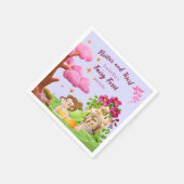 Girls Fairy First Mairytale Mushroom Butterfly Serviette (Ecke)