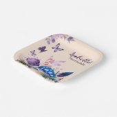 Girls Fairy Lila Mushroom Butterfly Geburtstag Pappteller (Gewinkelt)