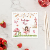 Girls Fairy Tale Castle Frosch Pilz Geburtstag Serviette (Beispiel)