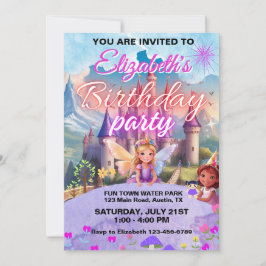 Girls Fairy Tale Magical Birthday Einladung