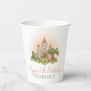 Girls Fairytale Burg Kindergeburtstag Pappbecher