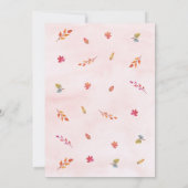 Girls Fall Pumpkin Truck Birthday Einladung (Rückseite)