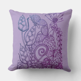 Girls Fantasy Blume Schmetterling Gingham Kissen