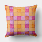 Girls Fantasy Blume Schmetterling Gingham Kissen (Rückseite)