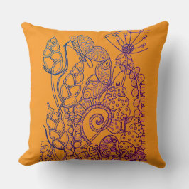 Girls Fantasy Blume Schmetterling Gingham Kissen