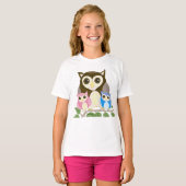 Girls farbenfrohe Eule T-Shirt (Vorne ganz)