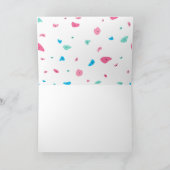 Girls farbenfroher Rock Klettern Dankeskarte (Innenseite)