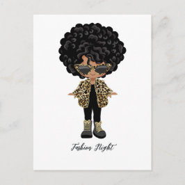 Girls Fashion Night Party Postkarte