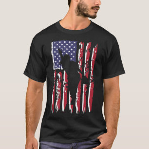Girls Fastpitch Softball Pitcher Flag T-Shirt