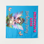 Girls Fee Geburtstag Thema Party Dekoration Wandteppich (Vorderseite (Horizontal))