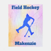 Girls Field Hockey Abstrakt Fleece Blanket (Vorderseite)