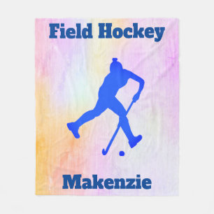 Girls Field Hockey Abstrakt Fleece Blanket