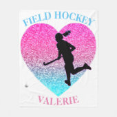Girls Field Hockey Fleece Blanket (Vorderseite)