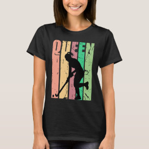 Girls Field Hockey Geburtstagskurve Queen Niedlich T-Shirt