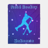 Girls Field Hockey Personalisiert Fleece Blanket (Vorderseite)