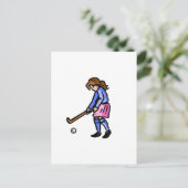 Girls Field Hockey Postkarte (Stehend Vorderseite)