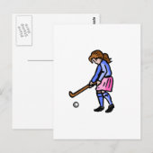 Girls Field Hockey Postkarte (Vorne/Hinten)