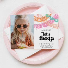 Girl's Fiesta Foto Geburtstagseinladung Einladung